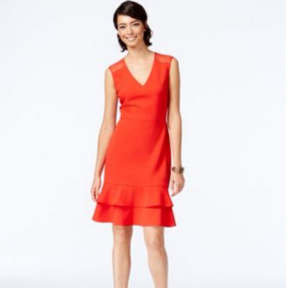 ANNE KLEIN ruffle-hem Sheath Dress Size 16